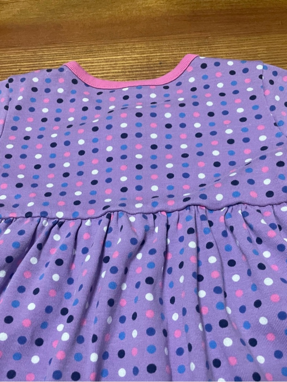 Hanna Andersson Purple Polka Dot Cotton Play Twirl Dress with Pink Trim Size 3T - Picture 7 of 9